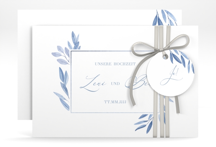 Save the Date-Karte Classicblue A6 Karte quer