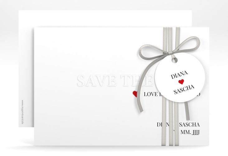 Save the Date-Karte Embossing A6 Karte quer