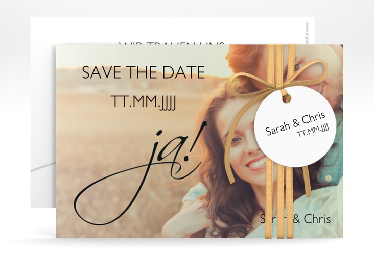 Save the Date-Karte Hochzeit Clarity A6 Karte quer