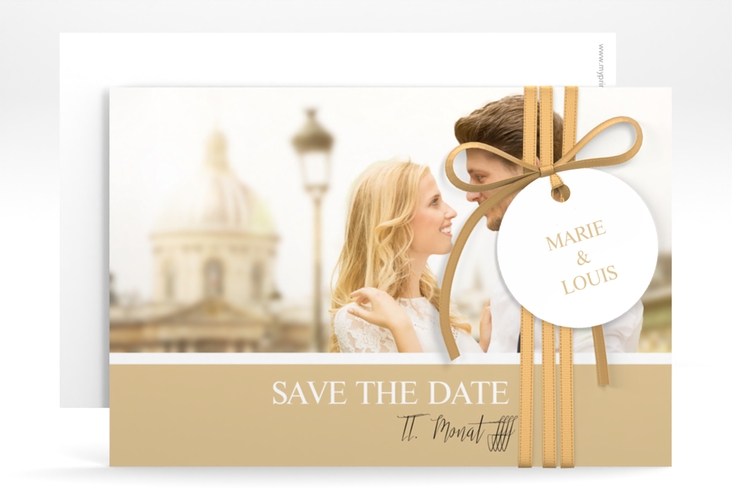 Save the Date-Karte Balance A6 Karte quer beige