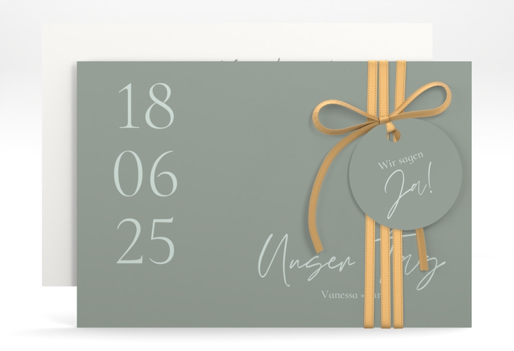 Save the Date-Karte Day A6 Karte quer mit Datum im minimalistischen Design