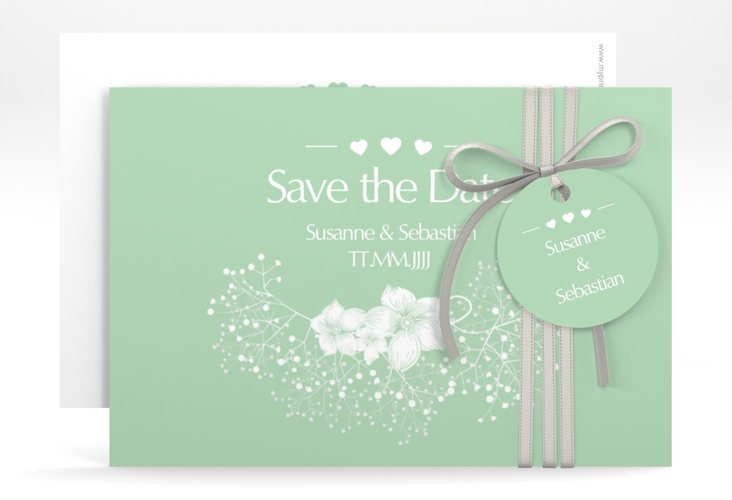 Save the Date-Karte Hochzeit Jena A6 Karte quer mint