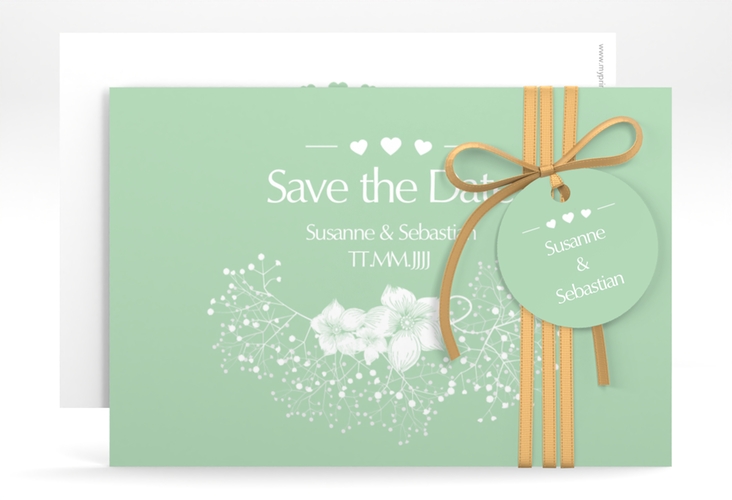 Save the Date-Karte Hochzeit Jena A6 Karte quer mint