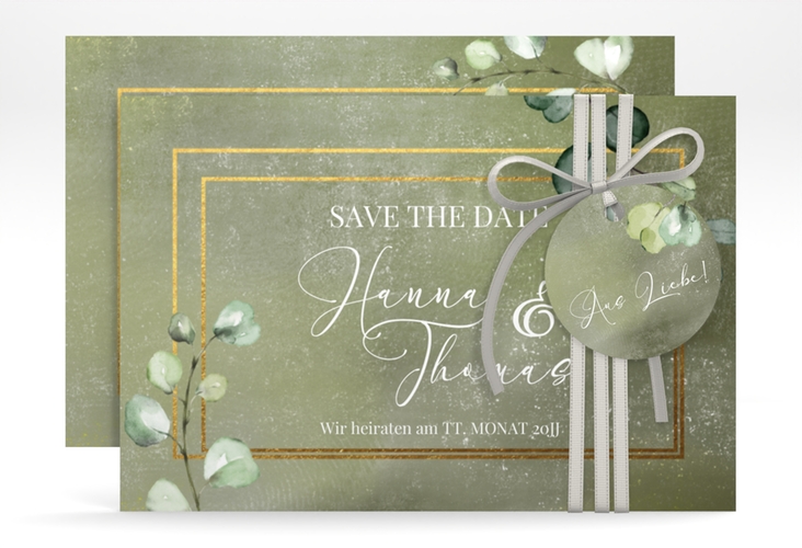 Save the Date-Karte Jade A6 Karte quer