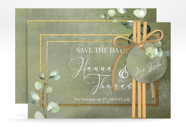 Save the Date-Karte Jade A6 Karte quer