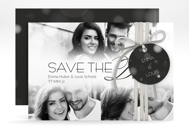 Save the Date-Karte Bokeh A6 Karte quer