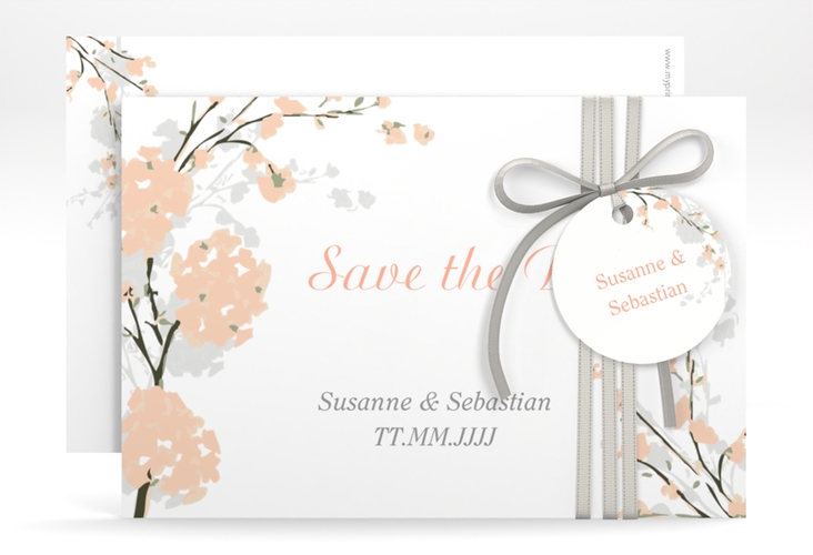 Save the Date-Karte Hochzeit Salerno A6 Karte quer apricot