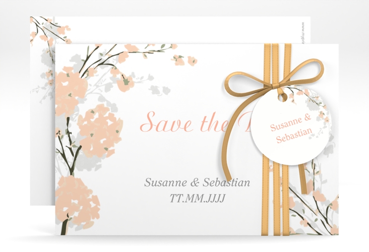 Save the Date-Karte Hochzeit Salerno A6 Karte quer apricot