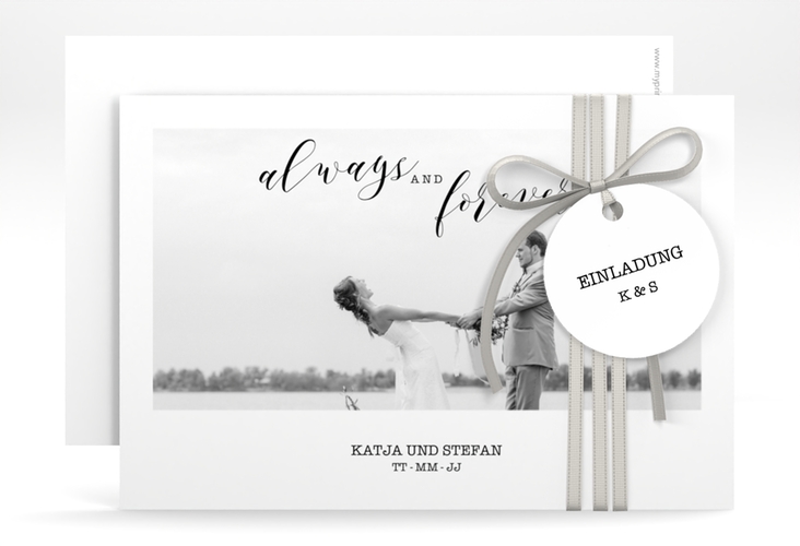 Save the Date-Karte Photoframe A6 Karte quer