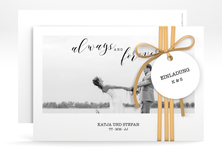 Save the Date-Karte Photoframe A6 Karte quer