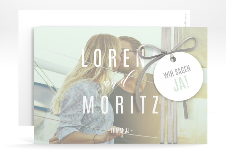 Save the Date-Karte Memory A6 Karte quer mint hochglanz