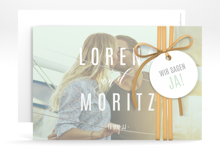 Save the Date-Karte Memory A6 Karte quer mint hochglanz