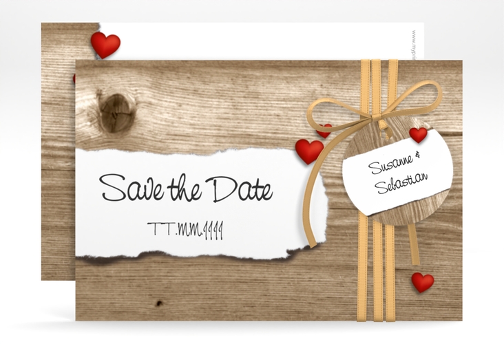 Save the Date-Karte Hochzeit Reichenhall A6 Karte quer braun