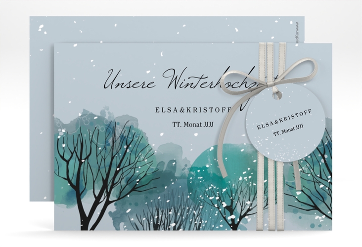 Save the Date-Karte Winterhochzeit A6 Karte quer