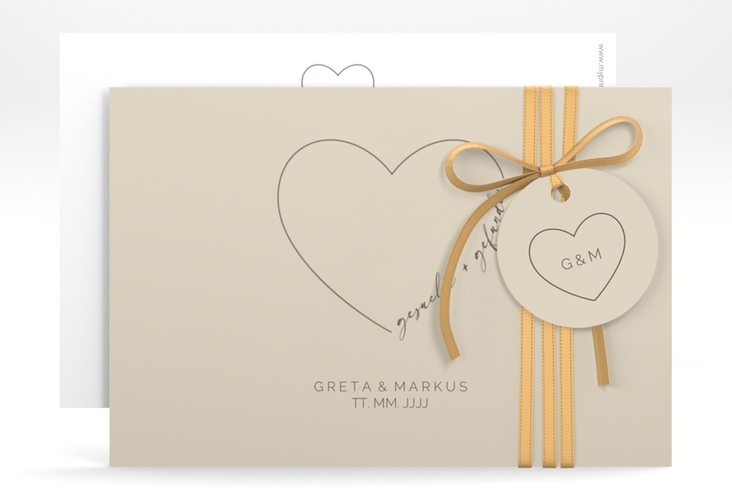 Save the Date-Karte Lebenstraum A6 Karte quer beige