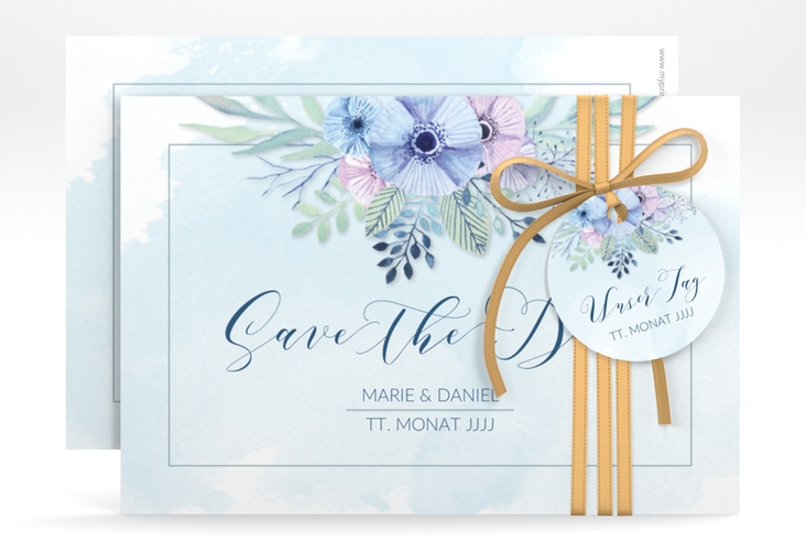 Save the Date-Karte Hochzeit Surfinia A6 Karte quer