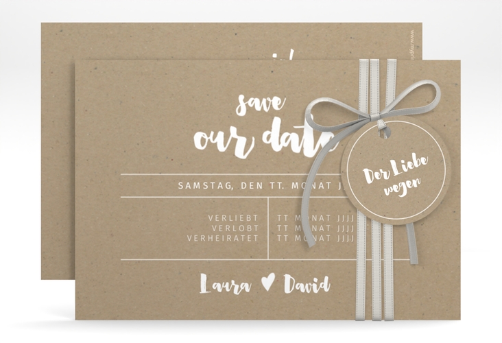 Save the Date-Karte Letterbox A6 Karte quer hochglanz