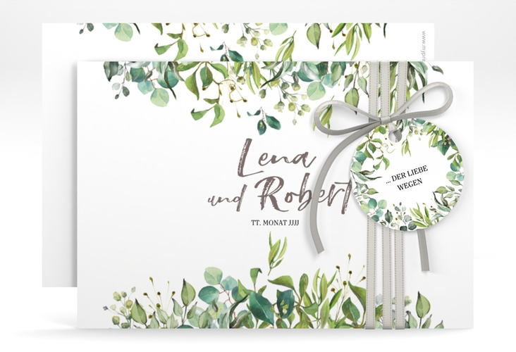 Save the Date-Karte Natural A6 Karte quer weiss