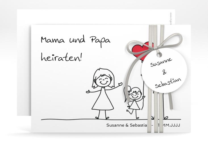 Save the Date-Karte Familia A6 Karte quer hochglanz