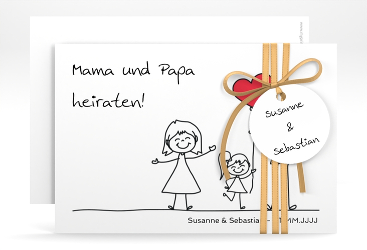 Save the Date-Karte Familia A6 Karte quer hochglanz