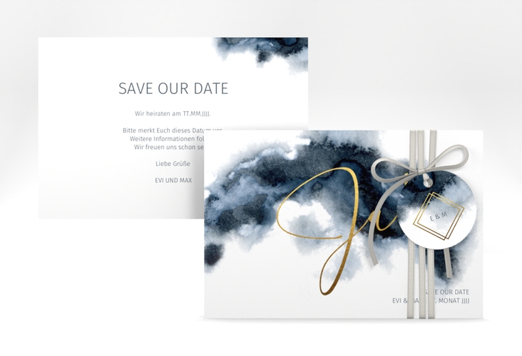 Save the Date-Karte Aquarellic A6 Karte quer