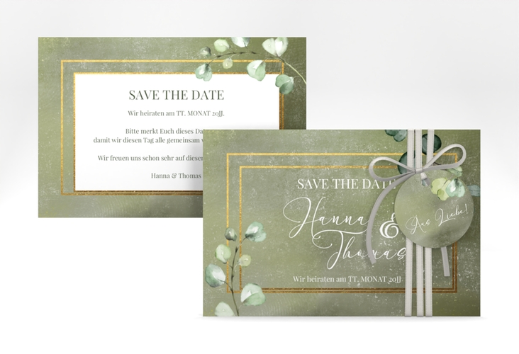 Save the Date-Karte Jade A6 Karte quer