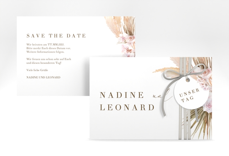 Save the Date-Karte Nude A6 Karte quer