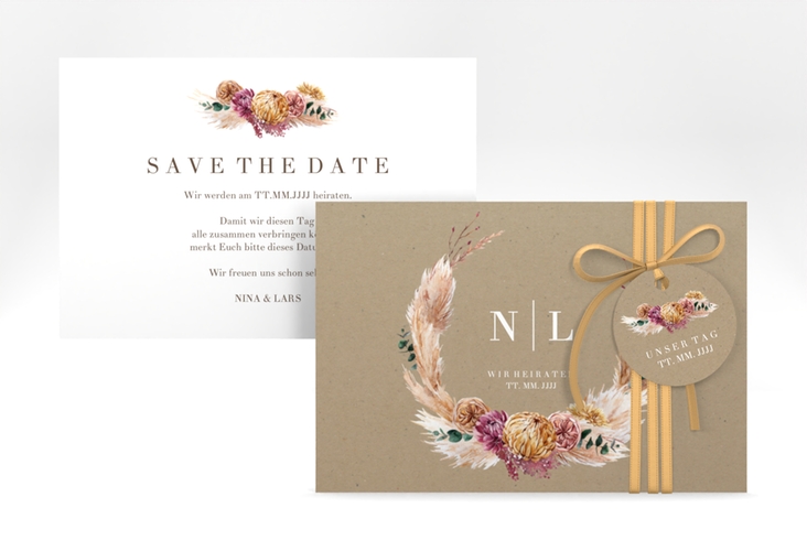 Save the Date-Karte Bohochic A6 Karte quer