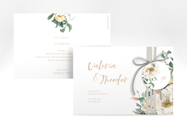 Save the Date-Karte Ivory A6 Karte quer