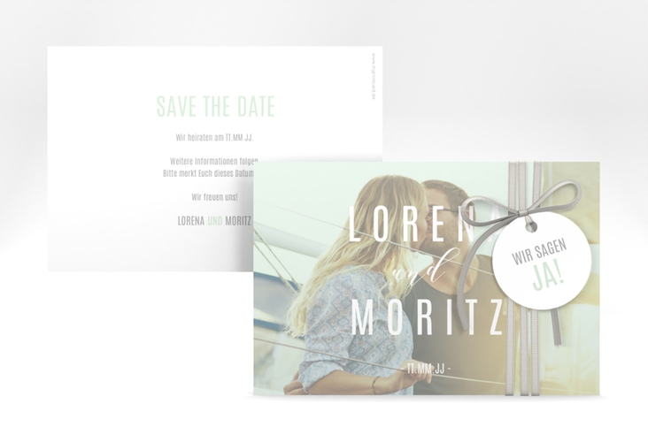 Save the Date-Karte Memory A6 Karte quer mint hochglanz