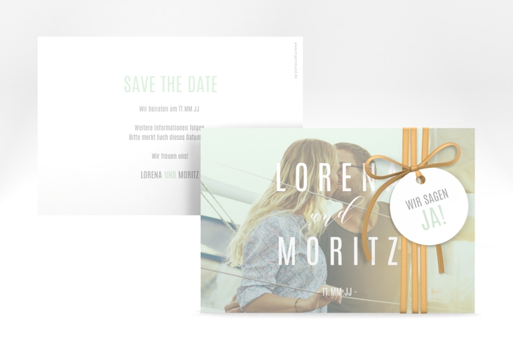 Save the Date-Karte Memory A6 Karte quer mint hochglanz