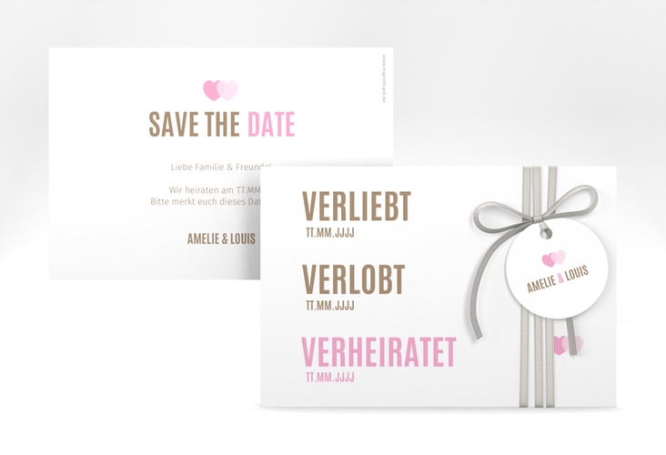 Save the Date-Karte Couple A6 Karte quer hochglanz