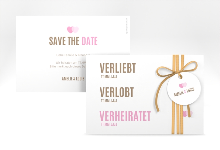 Save the Date-Karte Couple A6 Karte quer hochglanz