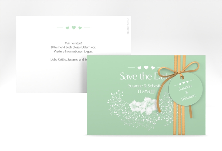 Save the Date-Karte Hochzeit Jena A6 Karte quer mint