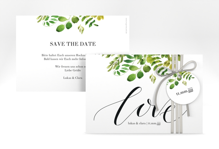 Save the Date-Karte Botany A6 Karte quer