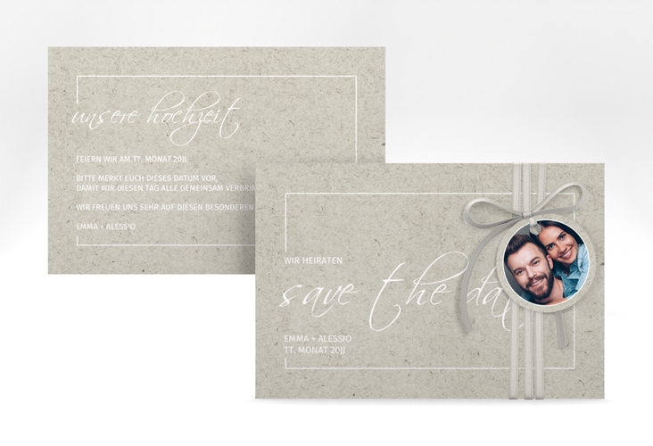 Save the Date-Karte Simple Line A6 Karte quer hochglanz