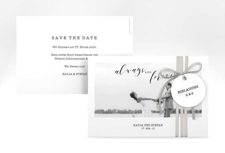 Save the Date-Karte Photoframe A6 Karte quer