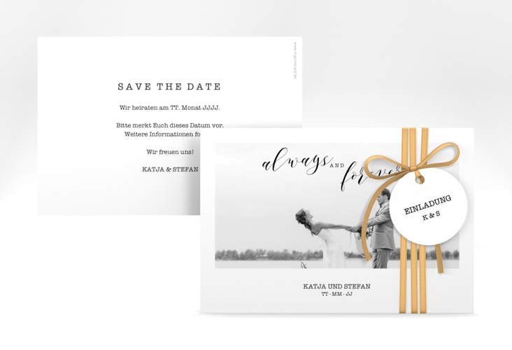 Save the Date-Karte Photoframe A6 Karte quer