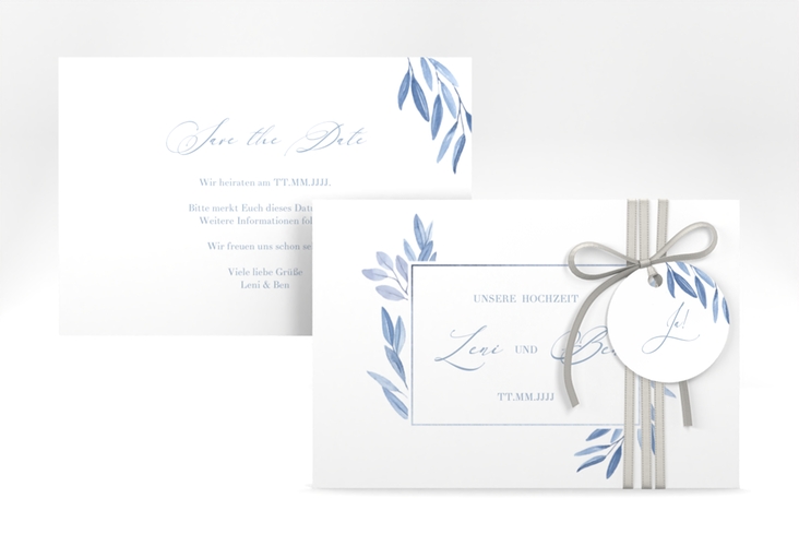 Save the Date-Karte Classicblue A6 Karte quer