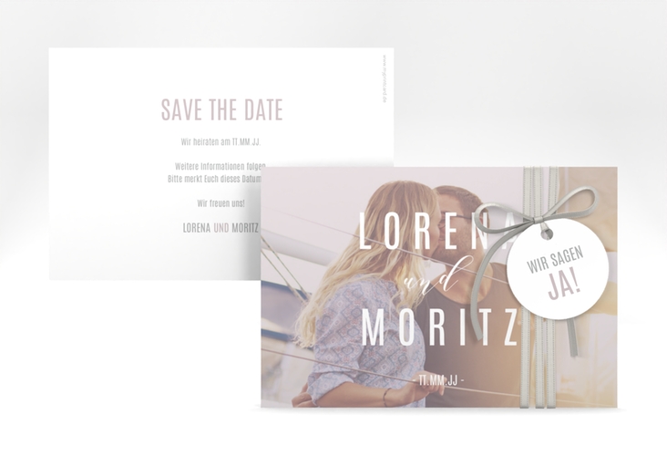 Save the Date-Karte Memory A6 Karte quer grau