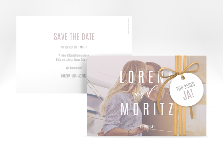 Save the Date-Karte Memory A6 Karte quer grau