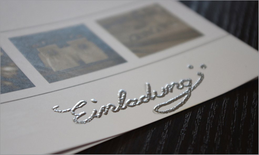 Hand Lettering Mit Embossing Pulver Fur Die Hochzeitseinladungen Myprintcard