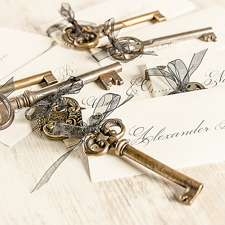 Schlüssel zum Herzen für die Tischdeko auf der Hochzeit – myprintcard